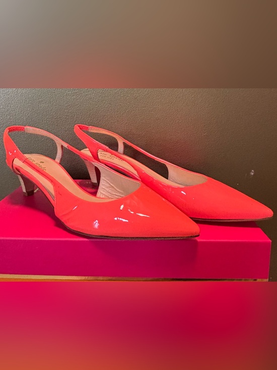 kate spade Shoes - Kate Spade Coral Patent Slingback Kitten Heels 7.5